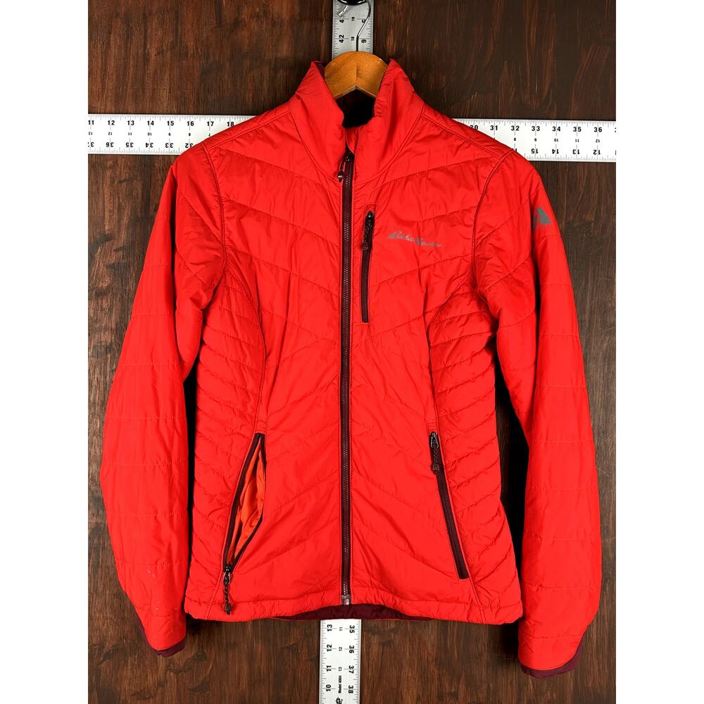 Eddie Bauer First Ascent Puffer Reversible Lightweight Jacket Red Maroon WomenXS